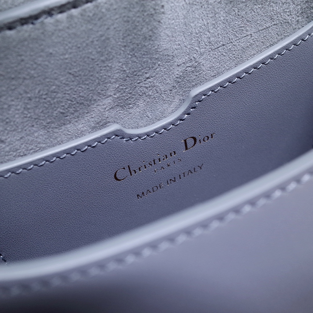 Mini Dior Bobby Bag Grey Box Calfskin